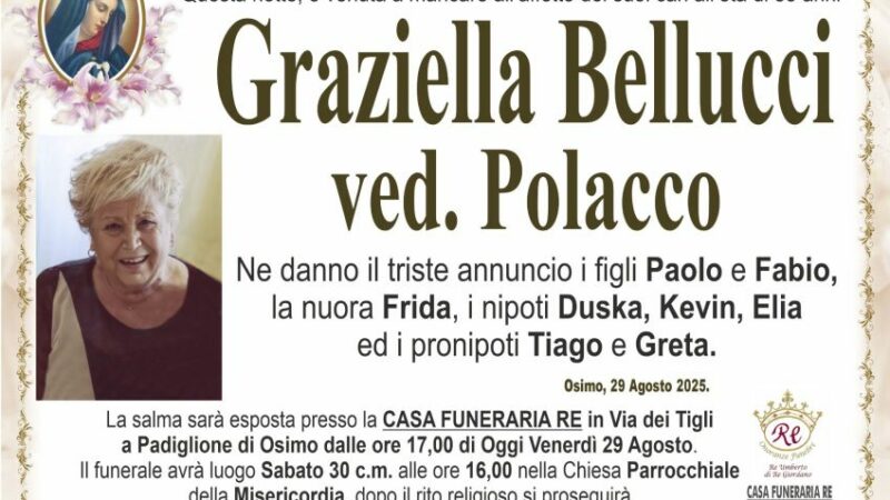 Graziella BELLUCCI, vedova POLACCO