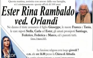 Ester Rina RAMBALDO, vedova ORLANDI