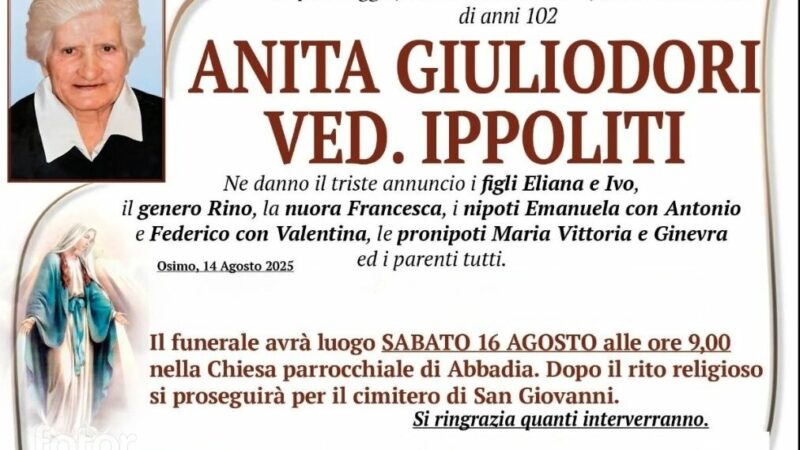 Anita GIULIODORI vedova IPPOLITI