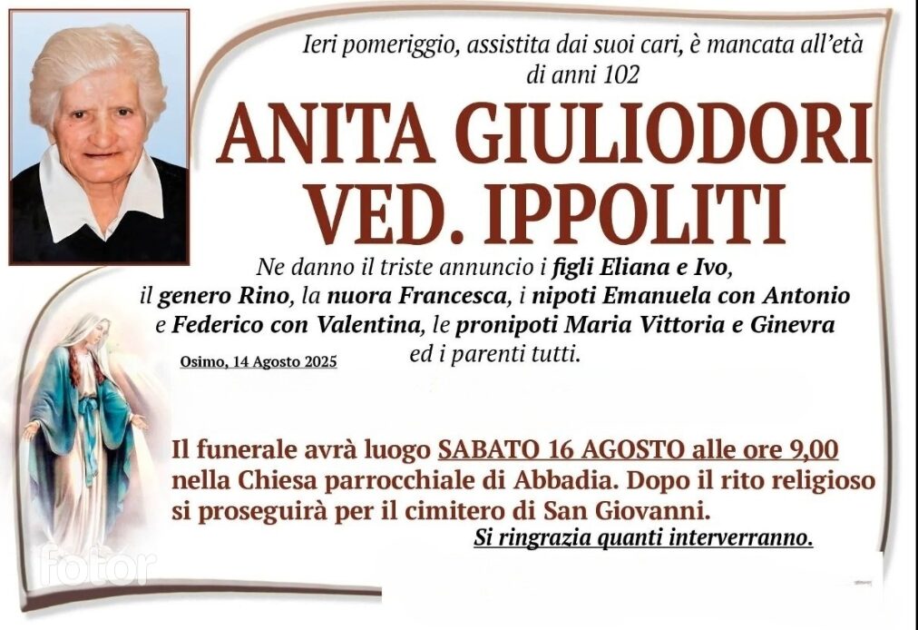 Anita GIULIODORI vedova IPPOLITI