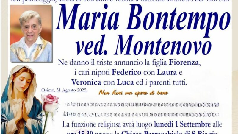 Maria BONTEMPO vedova MONTENOVO