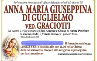 Annamaria Giuseppina DI GUGLIEMO vedova GRACIOTTI
