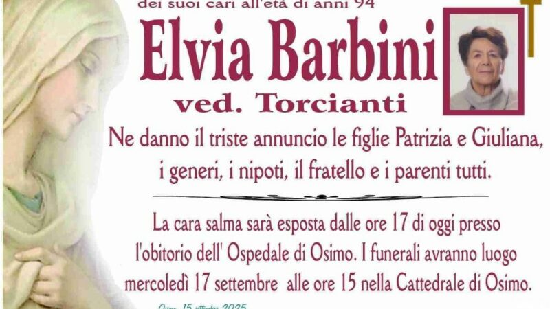 Elvia BARBINI, vedova TORCIANTI