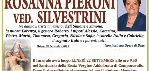 Rosanna PIERONI, vedova SILVESTRINI