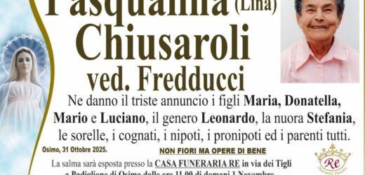 Pasqualina (Lina) CHIUSAROLI, vedova FREDDUCCI