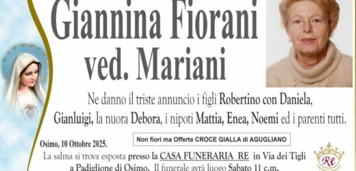 Giannina FIORANI, vedova MARIANI