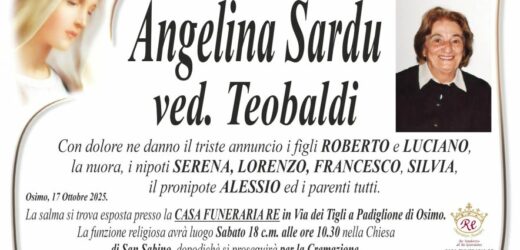 Angelina SARDU, vedova TEOBALDI