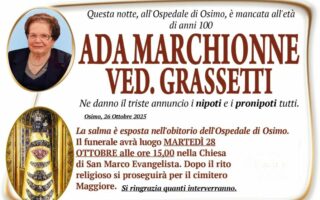 Ada MARCHIONNE, vedova GRASSETTI