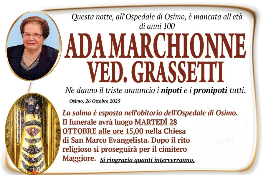 Ada MARCHIONNE, vedova GRASSETTI