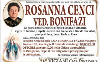 Rosanna CENCI, vedova BONIFAZI