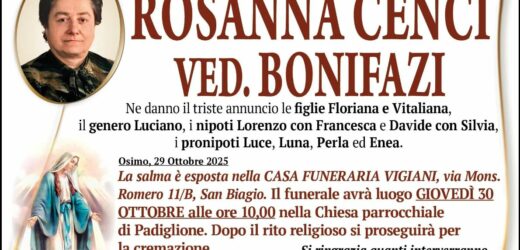 Rosanna CENCI, vedova BONIFAZI