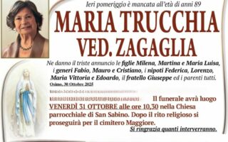 Maria TRUCCHIA, vedova ZAGAGLIA