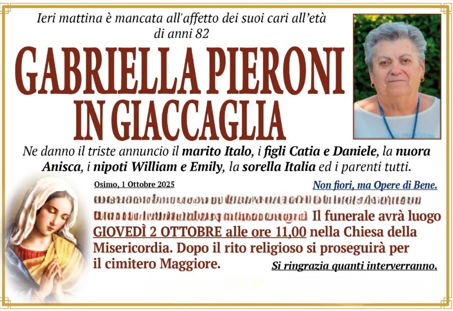 Gabriella PIERONI in GIACCAGLIA