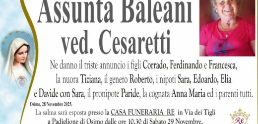 Assunta BALEANI, vedova CESARETTI