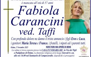 Fabiola CARANCINI, vedova TAFFI