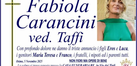 Fabiola CARANCINI, vedova TAFFI