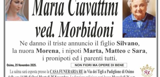 Maria CIAVATTINI, vedova MORBIDONI