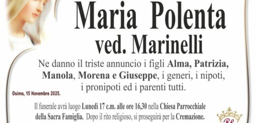 Maria POLENTA, vedova MARINELLI