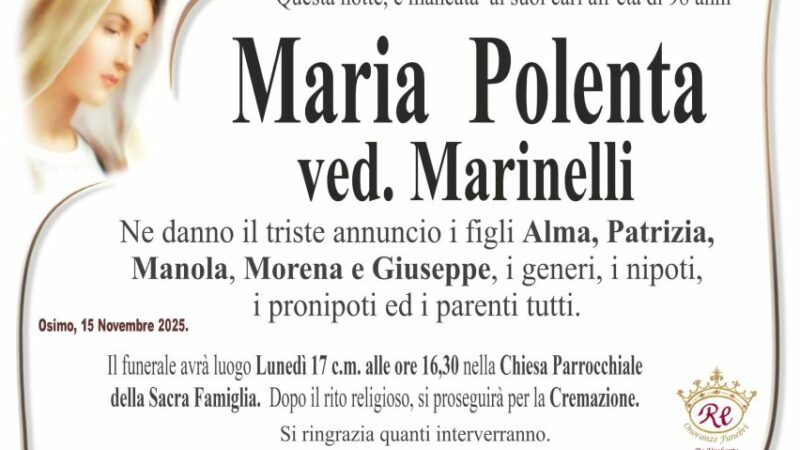 Maria POLENTA, vedova MARINELLI