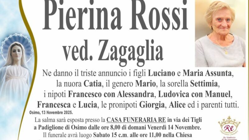 Pierina ROSSI, vedova ZAGAGLIA