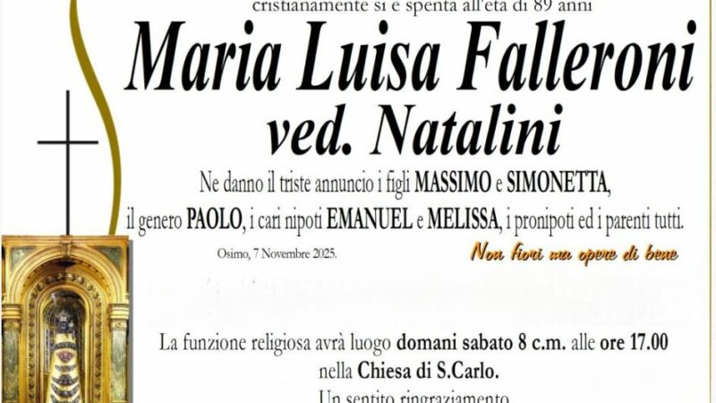 Maria Luisa FALLERONI, vedova NATALINI