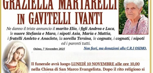 Graziella MARTARELLI in GAVITELLI IVANTI