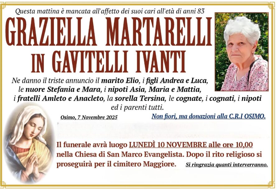 Graziella MARTARELLI in GAVITELLI IVANTI