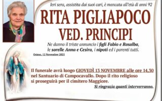 Rita PIGLIAPOCO, vedova PRINCIPI