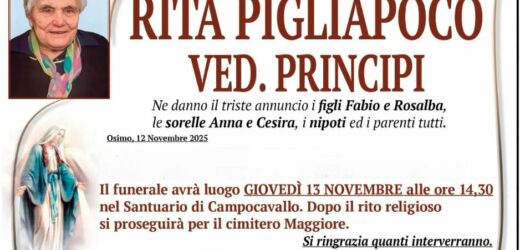 Rita PIGLIAPOCO, vedova PRINCIPI