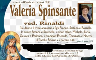 Valeria SPINSANTE, vedova RINALDI