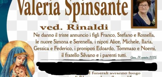 Valeria SPINSANTE, vedova RINALDI