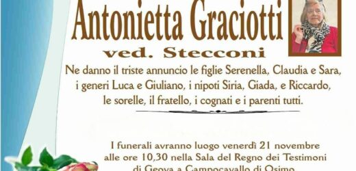 Antonietta GRACIOTTI, vedova STECCONI