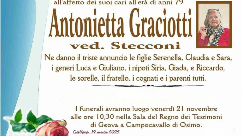 Antonietta GRACIOTTI, vedova STECCONI