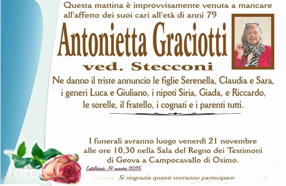 Antonietta GRACIOTTI, vedova STECCONI