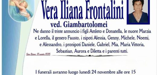 Vera Iliana FRONTALINI, vedova GIAMBARTOLOMEI