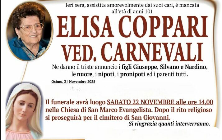 Elisa COPPARI, vedova CARNEVALI