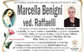 Marcella BENIGNI, vedova RAFFAELLI