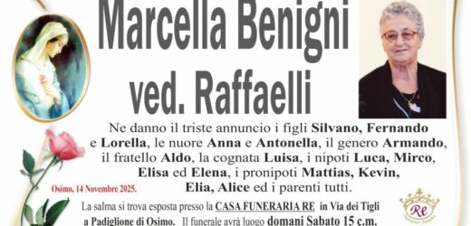Marcella BENIGNI, vedova RAFFAELLI
