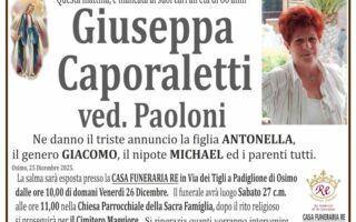 Giuseppa CAPORALETTI, vedova PAOLONI