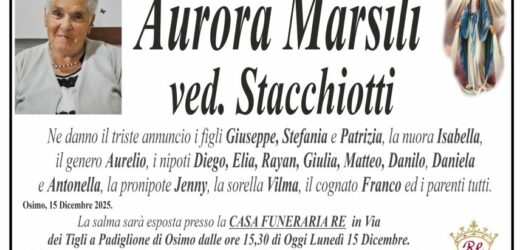Aurora MARSILI, vedova STACCHIOTTI