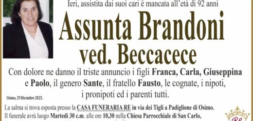 Assunta BRANDONI, vedova BECCACECE