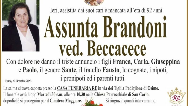 Assunta BRANDONI, vedova BECCACECE