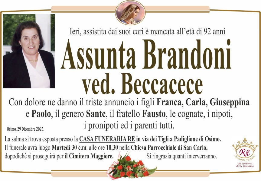 Assunta BRANDONI, vedova BECCACECE