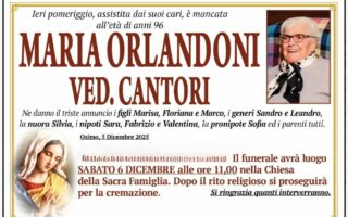 Maria ORLANDONI, vedova CANTORI