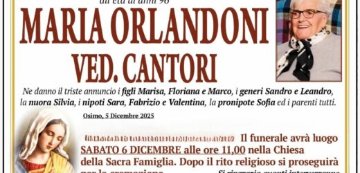 Maria ORLANDONI, vedova CANTORI