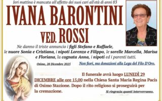 Ivana BARONTINI, vedova ROSSI