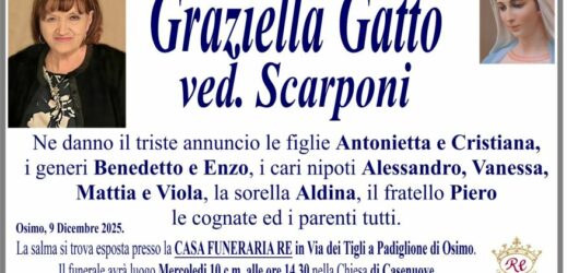 Graziella GATTO, vedova SCARPONI