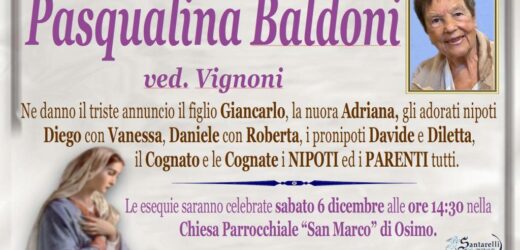 Pasqualina BALDONI, vedova VIGNONI