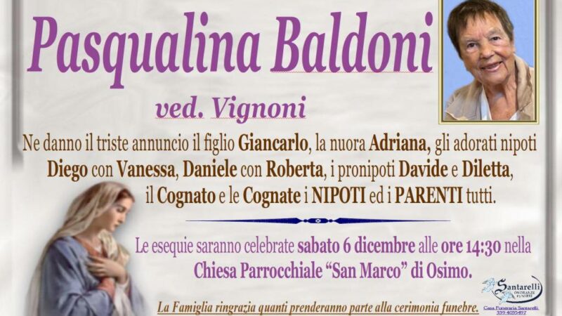 Pasqualina BALDONI, vedova VIGNONI