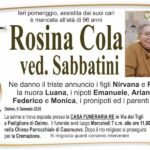 Rosina COLA, vedova SABBATINI